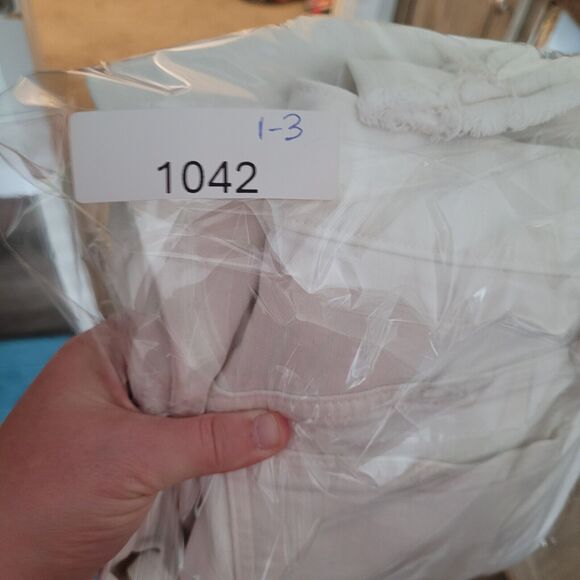 White High Rise Straight Leg Cropped Raw Hem Jeans Casual Denim - Picture 13 of 13